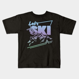 Retro Ski  - Vintage 80s 90s Ski Kids T-Shirt